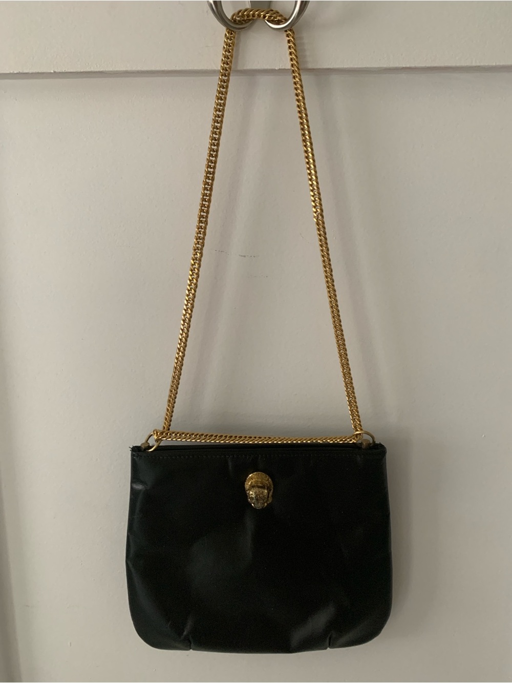 Vintage Black Leather Ruth Saltz Brand Bag - Chanel Style Bag - VGUC